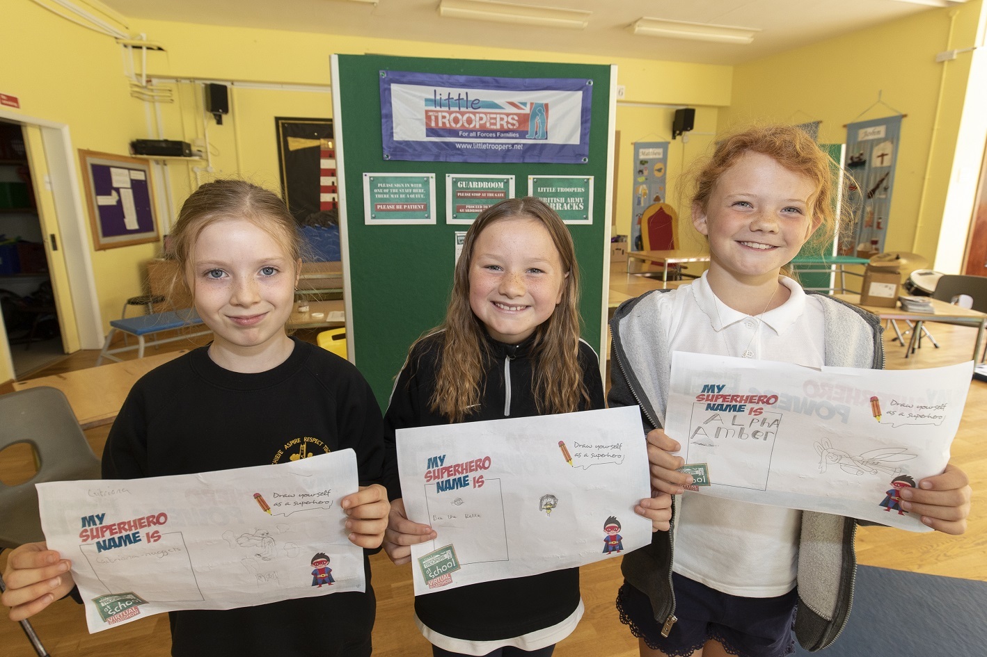 Little Troopers Roadshow - Colerne C of E school ,Colerne, Chippenham. Caitrian,Belle and Amber.